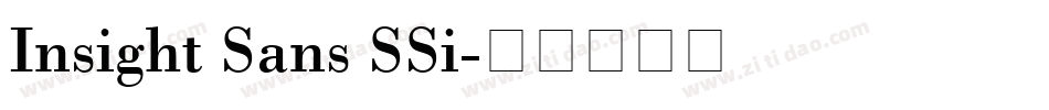 Insight Sans SSi字体转换